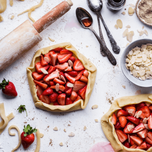 Desserts met aardbeien
